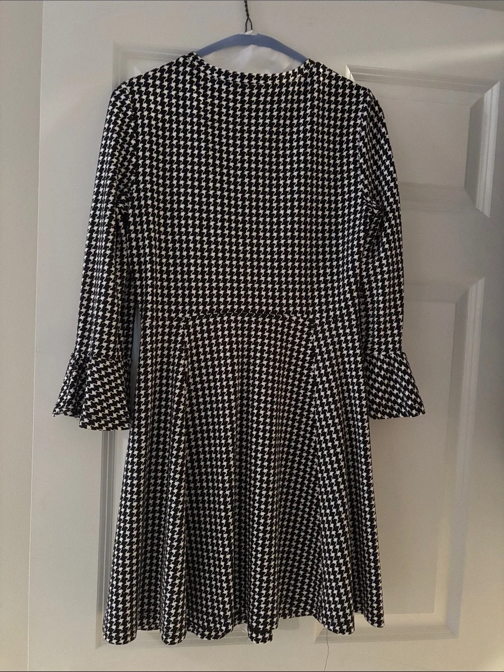 kate spade Black and White Houndstooth Crewneck Dress